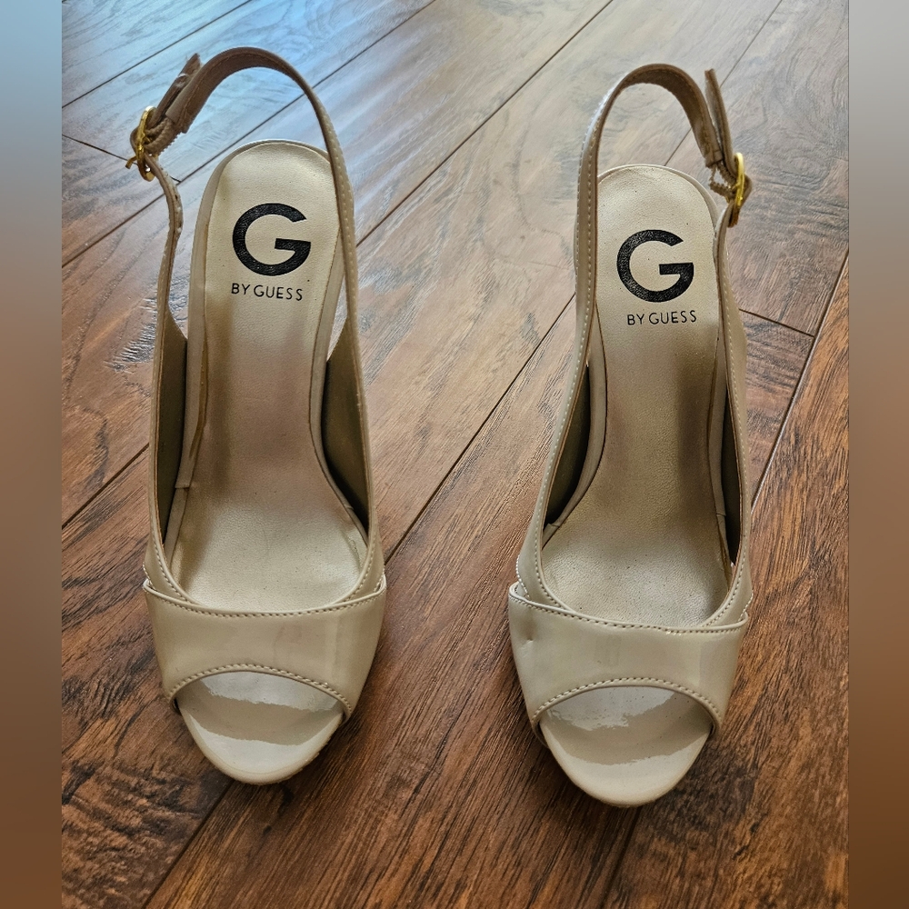 Guess slingback stiletto heels in beige